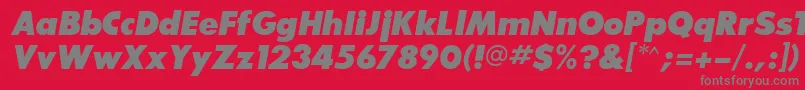 BouganBlackSsiExtraBoldItalic Font – Gray Fonts on Red Background