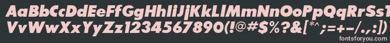 BouganBlackSsiExtraBoldItalic Font – Pink Fonts on Black Background