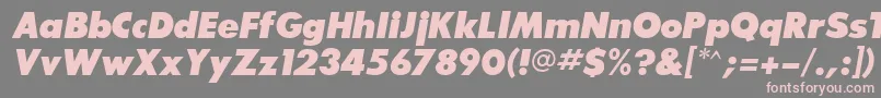 BouganBlackSsiExtraBoldItalic Font – Pink Fonts on Gray Background