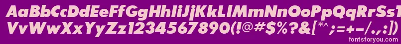 BouganBlackSsiExtraBoldItalic Font – Pink Fonts on Purple Background