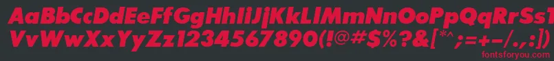 BouganBlackSsiExtraBoldItalic Font – Red Fonts on Black Background