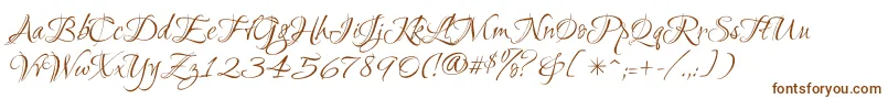 Ruthie Font – Brown Fonts on White Background