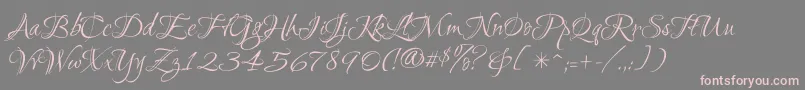 Ruthie Font – Pink Fonts on Gray Background