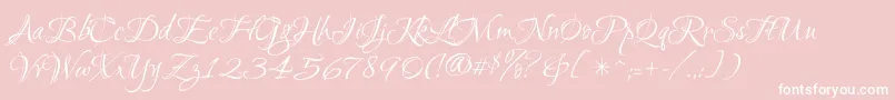 Ruthie Font – White Fonts on Pink Background