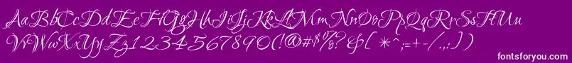 Ruthie Font – White Fonts on Purple Background