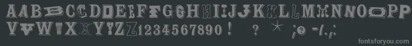 Шрифт Woodtypesmk – серые шрифты на чёрном фоне