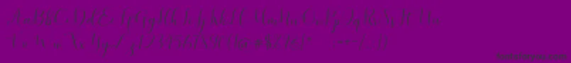 SymphonyScript-Schriftart – Schwarze Schriften auf violettem Hintergrund