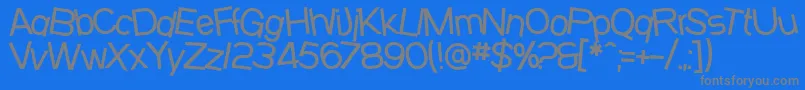 フォントSfBeavertonMedium – 青い背景に灰色の文字