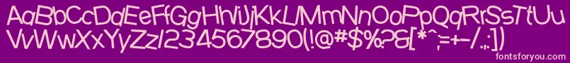 Czcionka SfBeavertonMedium – różowe czcionki na fioletowym tle