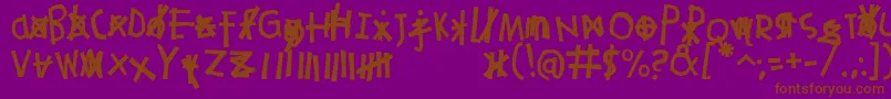 Alexiell-fontti – ruskeat fontit violetilla taustalla
