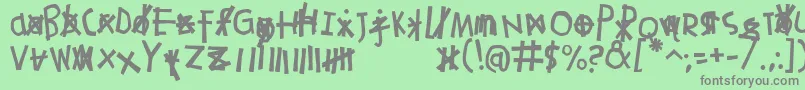 fuente Alexiell – Fuentes Grises Sobre Fondo Verde
