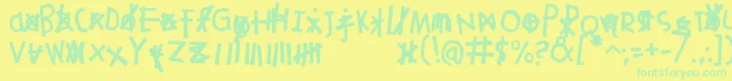 En savoir plus sur la police Alexiell Police Alexiell – polices vertes sur fond jaune