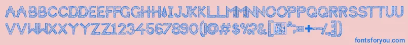 HbmForistaWoodyPersonalUseOnly Font – Blue Fonts on Pink Background