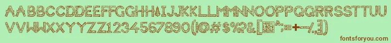 HbmForistaWoodyPersonalUseOnly Font – Brown Fonts on Green Background
