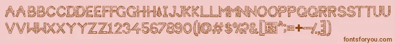 HbmForistaWoodyPersonalUseOnly Font – Brown Fonts on Pink Background