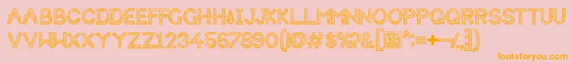 HbmForistaWoodyPersonalUseOnly Font – Orange Fonts on Pink Background