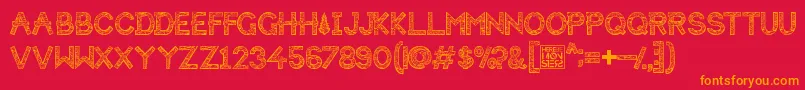 HbmForistaWoodyPersonalUseOnly Font – Orange Fonts on Red Background