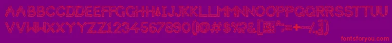 HbmForistaWoodyPersonalUseOnly Font – Red Fonts on Purple Background