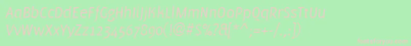 PfmuseLightitalic Font – Pink Fonts on Green Background