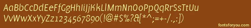 fuente PfmuseLightitalic – Fuentes Amarillas Sobre Fondo Marrón
