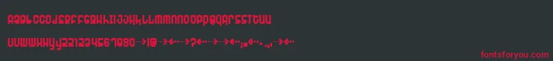 Monob Font – Red Fonts on Black Background