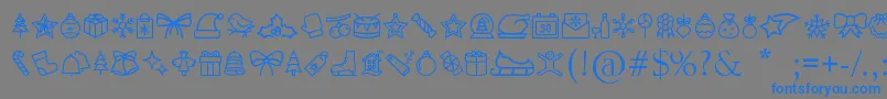 MerryChristmasGo Font – Blue Fonts on Gray Background