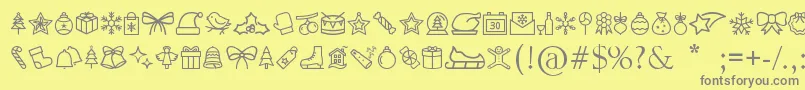 Más sobre la fuente MerryChristmasGo fuente MerryChristmasGo – Fuentes Grises Sobre Fondo Amarillo