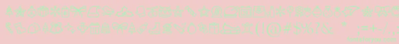 MerryChristmasGo-Schriftart – Grüne Schriften auf rosa Hintergrund