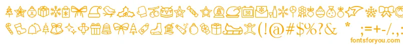 Шрифт MerryChristmasGo – оранжевые шрифты