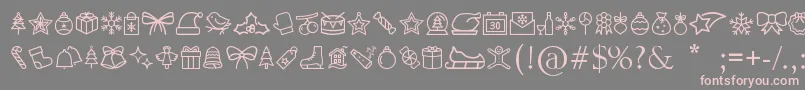 fuente MerryChristmasGo – Fuentes Rosadas Sobre Fondo Gris