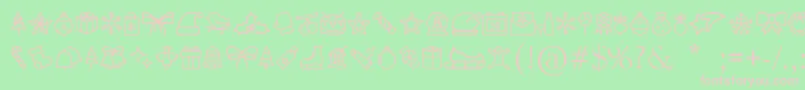 MerryChristmasGo Font – Pink Fonts on Green Background