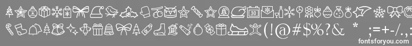 MerryChristmasGo Font – White Fonts on Gray Background