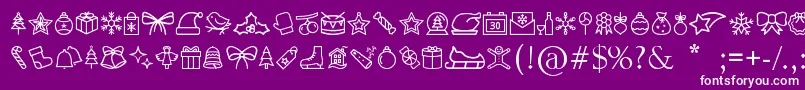 fuente MerryChristmasGo – Fuentes Blancas Sobre Fondo Morado