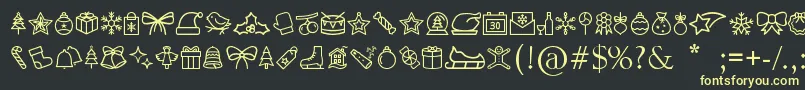 fuente MerryChristmasGo – Fuentes Amarillas Sobre Fondo Negro