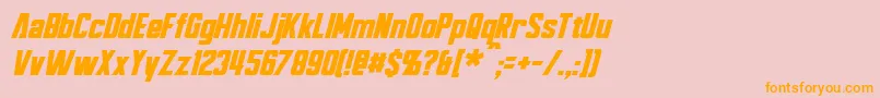 BayformanceItalic Font – Orange Fonts on Pink Background
