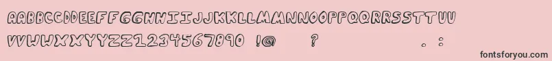 Funkymuskrat-Schriftart – Schwarze Schriften auf rosa Hintergrund