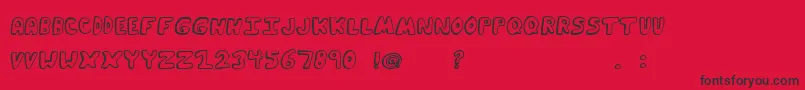 Funkymuskrat Font – Black Fonts on Red Background