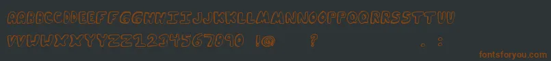 Funkymuskrat Font – Brown Fonts on Black Background
