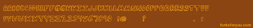 Czcionka Funkymuskrat – pomarańczowe czcionki na brązowym tle