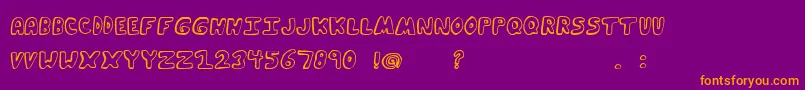Funkymuskrat Font – Orange Fonts on Purple Background