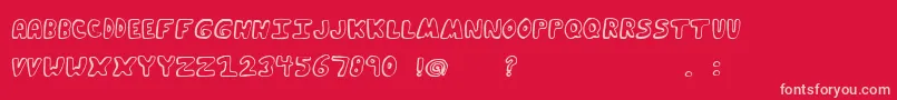 Funkymuskrat Font – Pink Fonts on Red Background