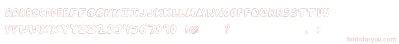 Funkymuskrat-Schriftart – Rosa Schriften auf weißem Hintergrund
