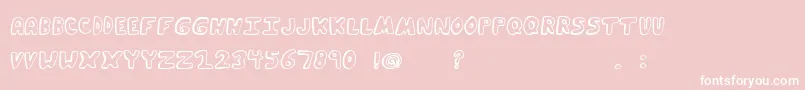 Funkymuskrat Font – White Fonts on Pink Background