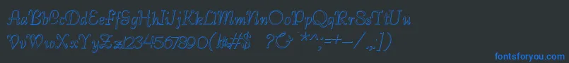 BernardoBeveled Font – Blue Fonts on Black Background
