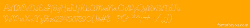 BernardoBeveled Font – Pink Fonts on Orange Background