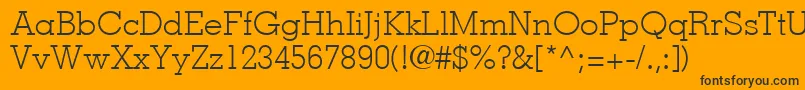 MemphisLtLight Font – Black Fonts on Orange Background