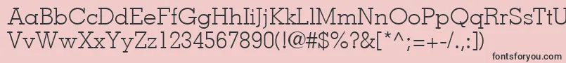 MemphisLtLight Font – Black Fonts on Pink Background