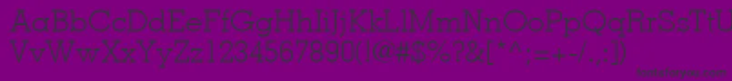 MemphisLtLight-fontti – mustat fontit violetilla taustalla