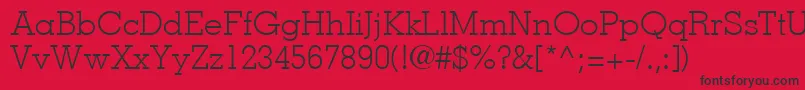 MemphisLtLight Font – Black Fonts on Red Background