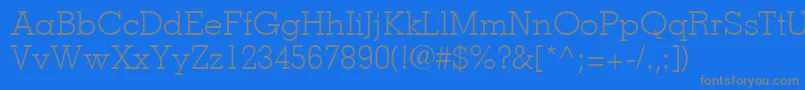 Шрифт MemphisLtLight – серые шрифты на синем фоне